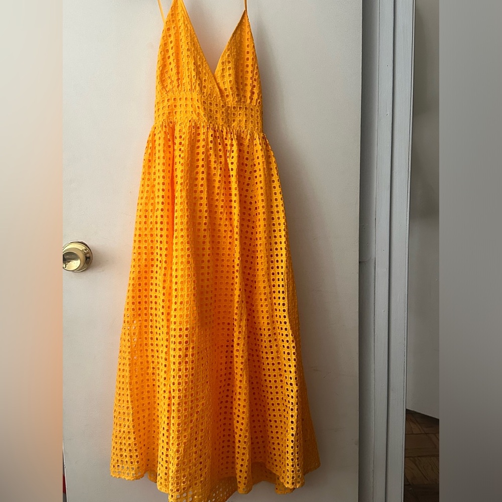 STEVE MADDEN - Denise Eyelet Cotton Halter Midi Dress